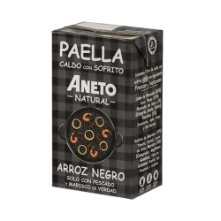 CALDO NATURAL CON SOFRITO PARA PAELLA DE ARROZ NEGRO