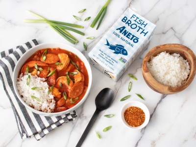 Jambalaya Soup with Shrimp and Andouille