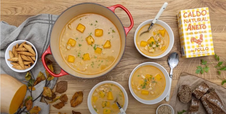 Sopa de mongetes i carbassa