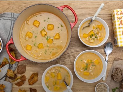 Pumpkin and green bean soup