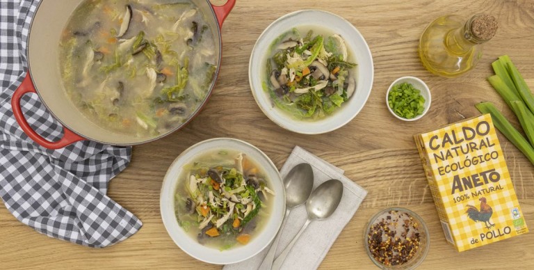 Chicken Soup and Cabbage Noodles