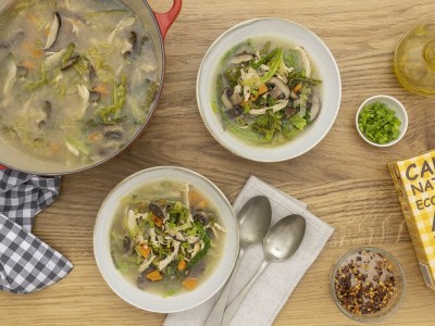 Chicken Soup and Cabbage Noodles