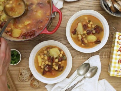 Chicken, Chorizo and Chickpea Soup
