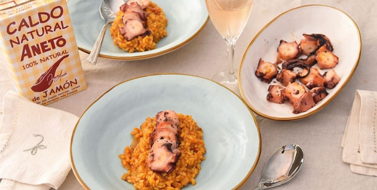 Iberian Rice with Octopus Carpaccio
