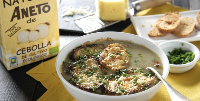 Grilled onion soup