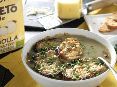 Grilled onion soup