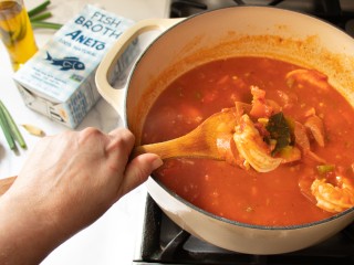 4 - Sopa Jambalaya amb Gambes i Andouille 
