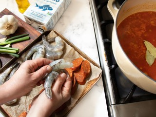 2 - Sopa Jambalaya amb Gambes i Andouille 
