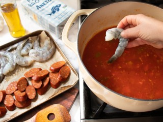 3 - Sopa Jambalaya amb Gambes i Andouille 